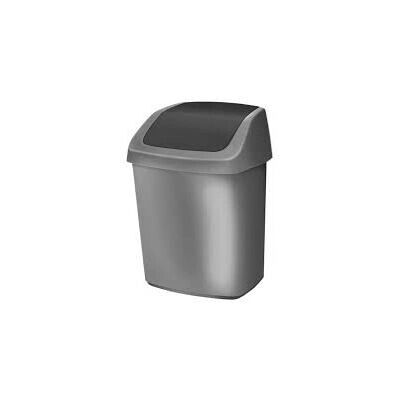 Curver Secchio a coperchio a battente 25 L - Grigio e argento Curver Secchio a coperchio a battente 25 L - Grigio e argento