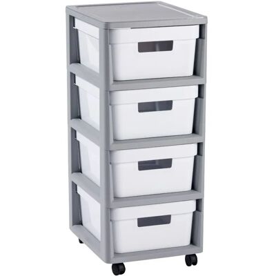 Curver Infinity 4 x 10 L Tároló kocsi - Sokoldalú otthoni szervező Curver Infinity 4 x 10 L Tároló kocsi - Sokoldalú otthoni szervező
