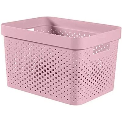 CURVER Infinity Cesta de almacenamiento 17L - Rosa - Cesta de almacenamiento CURVER Infinity Cesta de almacenamiento 17L - Rosa - Cesta de almacenamiento