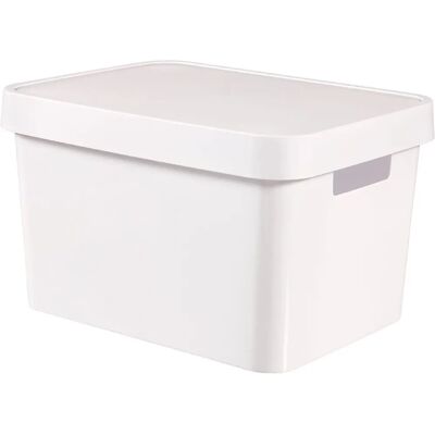 Curver Weiß 17L Aufbewahrungsbox mit Deckel - Stauraum & Organisation Curver Weiß 17L Aufbewahrungsbox mit Deckel - Stauraum & Organisation