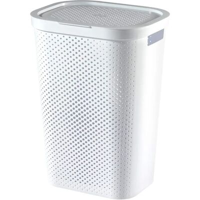 Prádelník Curver Infinity - 60L - Bílá/Černá/Růžová - Moderní Skandinávský Design Prádelník Curver Infinity - 60L - Bílá/Černá/Růžová - Moderní Skandinávský Design