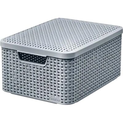 Curver Aufbewahrungsbox M - Rattan-Optik, Stapelbar, 39,3x29,3x18,7 cm Curver Aufbewahrungsbox M - Rattan-Optik, Stapelbar, 39,3x29,3x18,7 cm