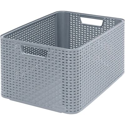 Boîte de Rangement Curver Grande - 43,6x23x32.6cm, Gris - Boîte de rangement - Publicité Boîte de Rangement Curver Grande - 43,6x23x32.6cm, Gris - Boîte de rangement - Publicité