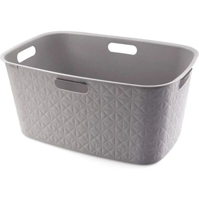 Panier à linge Curver Softex - 45L Plastique recyclé, Gris - Publicité Panier à linge Curver Softex - 45L Plastique recyclé, Gris - Publicité