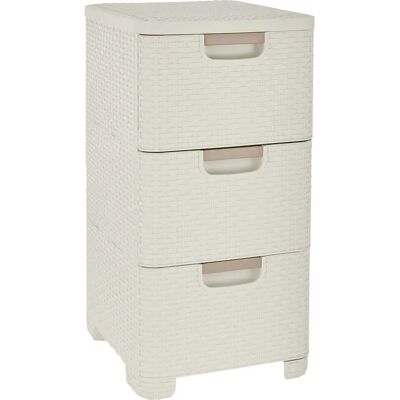 Credenza beige CURVER 3 cassetti - Sideboard Credenza beige CURVER 3 cassetti - Sideboard