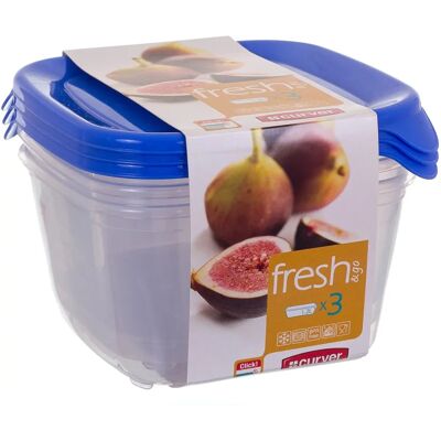 Curver Frisch & Go Lebensmittelbehälter-Set - 3x1,2L Curver Frisch & Go Lebensmittelbehälter-Set - 3x1,2L