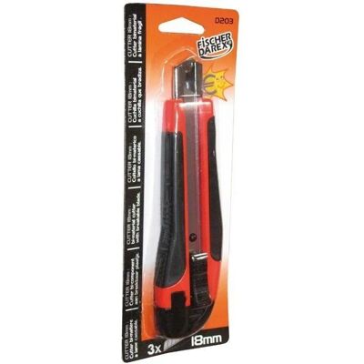 Cutter Fischer Darex 18 mm - Verrouillage de Sécurité Cutter Fischer Darex 18 mm - Verrouillage de Sécurité