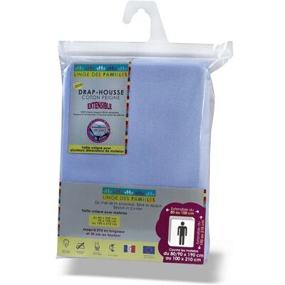 Hypnia Aqua Jersey Hoeslaken - 90-100cm, 2 Personen Hypnia Aqua Jersey Hoeslaken - 90-100cm, 2 Personen