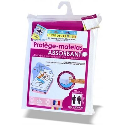 Linge des Familles - Protège-Matelas Absorbant 180x200 - 100% Coton - Protège-matelas - Publicité Linge des Familles - Protège-Matelas Absorbant 180x200 - 100% Coton - Protège-matelas - Publicité