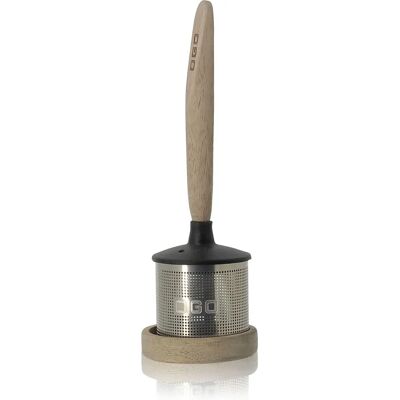 Infuseur à thé en acier inoxydable et bois de hêtre Ogo Oscar - Compatible avec différents thés - Publicité Infuseur à thé en acier inoxydable et bois de hêtre Ogo Oscar - Compatible avec différents thés - Publicité