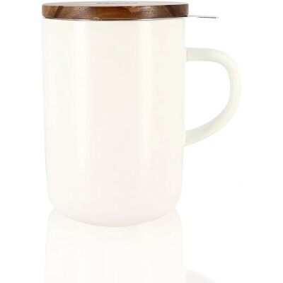 Mug à thé Juliet Blanc OGO avec filtre - 475ml - Publicité Mug à thé Juliet Blanc OGO avec filtre - 475ml - Publicité