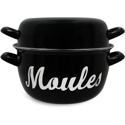 MENASTYL Casserole en acier émaillé pour moules - 18 cm - Tous feux dont induction - Publicité MENASTYL Casserole en acier émaillé pour moules - 18 cm - Tous feux dont induction - Publicité