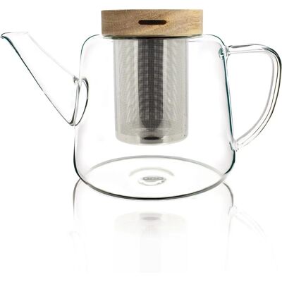 Ogo Living Gustave 1000ml Théière en verre borosilicate - Blanc - Publicité Ogo Living Gustave 1000ml Théière en verre borosilicate - Blanc - Publicité