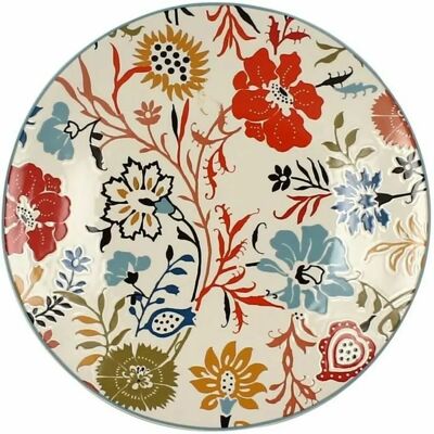 Ensemble de Plats Novastyl Jaipur - Floral - 20 cm - Gres - Publicité Ensemble de Plats Novastyl Jaipur - Floral - 20 cm - Gres - Publicité