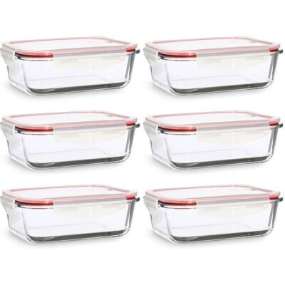 Menastyl - Clementine Rectangles 1040ml - Stockage en verre - Publicité Menastyl - Clementine Rectangles 1040ml - Stockage en verre - Publicité