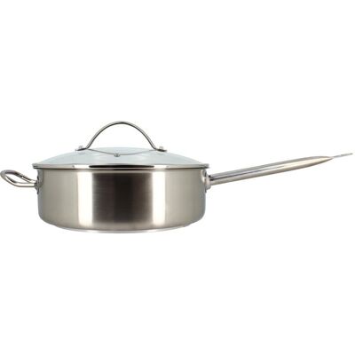 Menastyl - Sauteuse Professionnel Inox - 28 cm - Induction Compatible - Saute Pan - Publicité Menastyl - Sauteuse Professionnel Inox - 28 cm - Induction Compatible - Saute Pan - Publicité