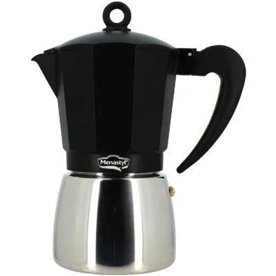 Menastyl Cafetiere Moka 9 Tasses En Aluminium Induction - Coffee maker - Publicité Menastyl Cafetiere Moka 9 Tasses En Aluminium Induction - Coffee maker - Publicité