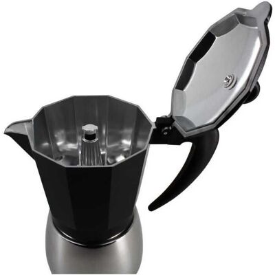 Menastyl - Cafetière 12 Tasses Moka en Aluminium pour Induction - Publicité Menastyl - Cafetière 12 Tasses Moka en Aluminium pour Induction - Publicité