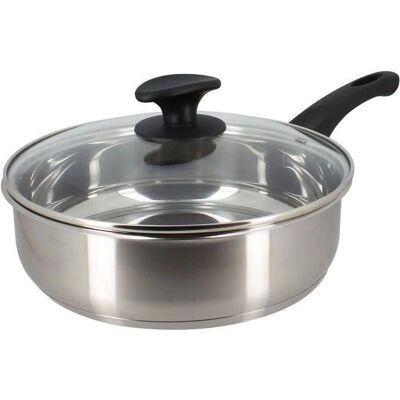 Menastyl Sauteuse First 24cm Acier Inoxydable Compatible Induction - Publicité Menastyl Sauteuse First 24cm Acier Inoxydable Compatible Induction - Publicité