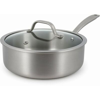 Menastyl - Triply 24 cm - Couvercle en verre - Compatible induction - Sauté pan - Publicité Menastyl - Triply 24 cm - Couvercle en verre - Compatible induction - Sauté pan - Publicité