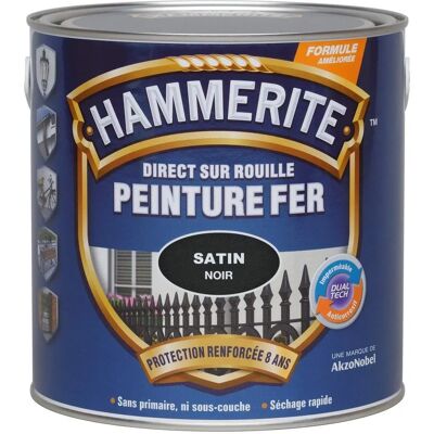 Smalto metallico nero satinato Hammerite - Vernice Smalto metallico nero satinato Hammerite - Vernice