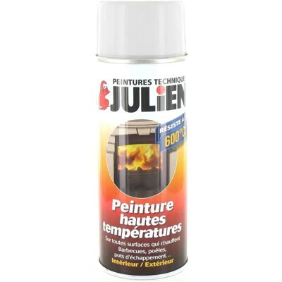Julien Peinture en Spray Haute Température Blanc - Peinture pour surfaces chaudes - Publicité Julien Peinture en Spray Haute Température Blanc - Peinture pour surfaces chaudes - Publicité