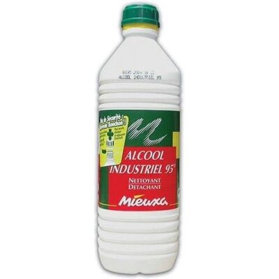 Alcool industriel Mieuxa 103052 - 1L - Détachant, polyvalent - Publicité Alcool industriel Mieuxa 103052 - 1L - Détachant, polyvalent - Publicité