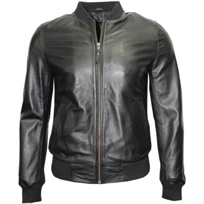 Infinity Leather Zwart Model 4XL Bomberjacke - Casual Stijl Infinity Leather Zwart Model 4XL Bomberjacke - Casual Stijl