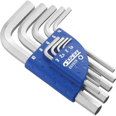 Expert E113929 Hexagon Key Short Arm Set of 9 - Hexagon Keys Expert E113929 Hexagon Key Short Arm Set of 9 - Hexagon Keys