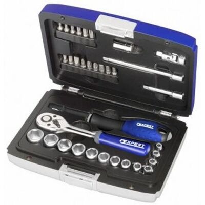 Set de 34 piezas de llaves y accesorios métricos de Facom - Profesional Set de 34 piezas de llaves y accesorios métricos de Facom - Profesional