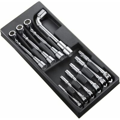 Expert Socket Wrench Set - 10 Pieces, 8-19mm - Hand Tools Expert Socket Wrench Set - 10 Pieces, 8-19mm - Hand Tools