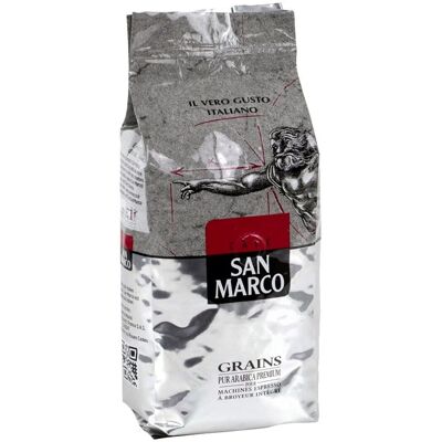 Grains de café Arabica San Marco - Intensité 7 - 1kg - Publicité Grains de café Arabica San Marco - Intensité 7 - 1kg - Publicité