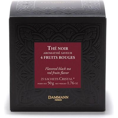 Thé noir aromatisé aux fruits rouges Dammann Frères - 25 sachets - Publicité Thé noir aromatisé aux fruits rouges Dammann Frères - 25 sachets - Publicité