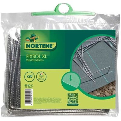 Agrafes métalliques Nortene Fixsol XL - Clips pour paillage - Publicité Agrafes métalliques Nortene Fixsol XL - Clips pour paillage - Publicité