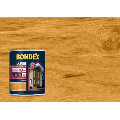 Bondex Haute Protection 8 Ans - Finition Satinée Bois Transparent - Lasure - Publicité Bondex Haute Protection 8 Ans - Finition Satinée Bois Transparent - Lasure - Publicité