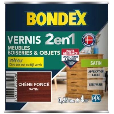Vernis Chêne Foncé Satin Bondex - Vernis Bois - Publicité Vernis Chêne Foncé Satin Bondex - Vernis Bois - Publicité