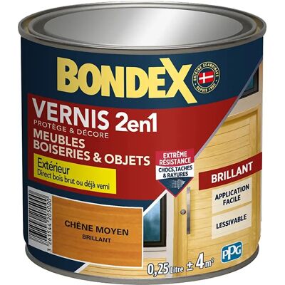 Bondex Chêne moyen brillant Vernis pour bois - Vernis pour bois - Publicité Bondex Chêne moyen brillant Vernis pour bois - Vernis pour bois - Publicité