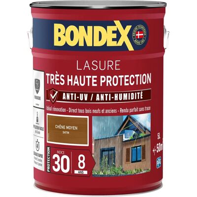 Laca para madera Bondex - Roble medio - Protección UV - 8 años Laca para madera Bondex - Roble medio - Protección UV - 8 años