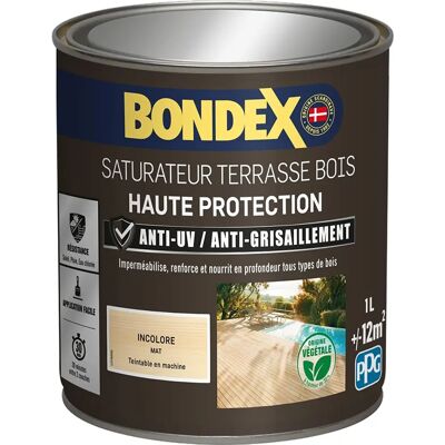 Imperméabilisant Bondex pour terrasse bois - Résistant aux UV Étanchéité Nourrit en profondeur 1L - Publicité Imperméabilisant Bondex pour terrasse bois - Résistant aux UV Étanchéité Nourrit en profondeur 1L - Publicité