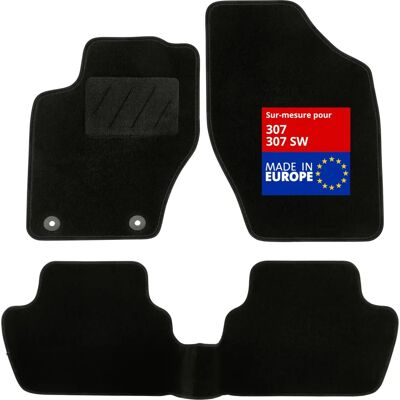 Tapis de voiture DBS Peugeot 307 Star - 3 pièces - Publicité Tapis de voiture DBS Peugeot 307 Star - 3 pièces - Publicité