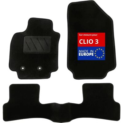 Tapis auto sur-mesure DBS pour Renault Clio 3 - Modèle Étoile - Publicité Tapis auto sur-mesure DBS pour Renault Clio 3 - Modèle Étoile - Publicité