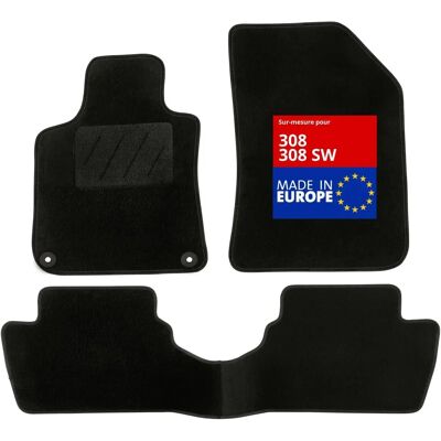Star - 308 - Negro - 900 g/m2 velour - Car mats Star - 308 - Negro - 900 g/m2 velour - Car mats