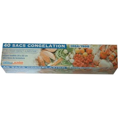 Schweitzer Gefrierbeutel - 25 Stück - 60x40cm - 30 Mikron - Große Volumen Schweitzer Gefrierbeutel - 25 Stück - 60x40cm - 30 Mikron - Große Volumen