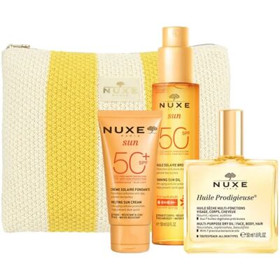 Έλαιο αντηλιακής προστασίας SPF 50 Nuxe για πρόσωπο και σώμα - Σετ 4 Έλαιο αντηλιακής προστασίας SPF 50 Nuxe για πρόσωπο και σώμα - Σετ 4