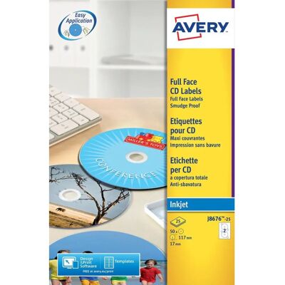 Étiquettes d'impression Avery J8676 Blanches Autocollantes - Étiquette d'imprimante - Publicité Étiquettes d'impression Avery J8676 Blanches Autocollantes - Étiquette d'imprimante - Publicité
