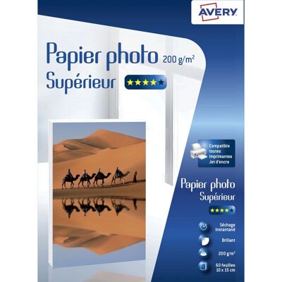 Papier Photo Avery C2549-60 Blanc Brillant - Papier Photo Papier Photo Avery C2549-60 Blanc Brillant - Papier Photo