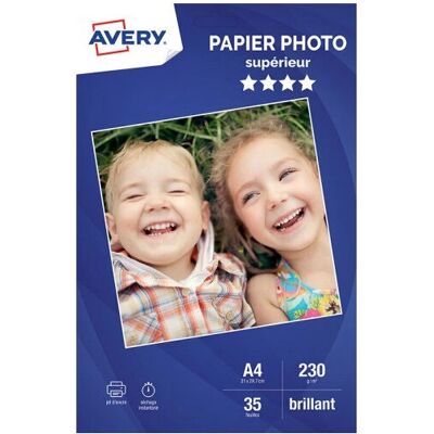 Avery Modell - Weiß Glänzendes Fotopapier A4 - 35 Blätter Avery Modell - Weiß Glänzendes Fotopapier A4 - 35 Blätter