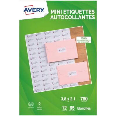 AVERY Mini-étiquettes - 21,2 x 38,1 mm - Étiquettes - Publicité AVERY Mini-étiquettes - 21,2 x 38,1 mm - Étiquettes - Publicité