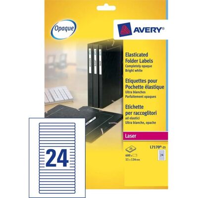 Avery L7170-25 Vita laseretiketter - 600 ark Avery L7170-25 Vita laseretiketter - 600 ark