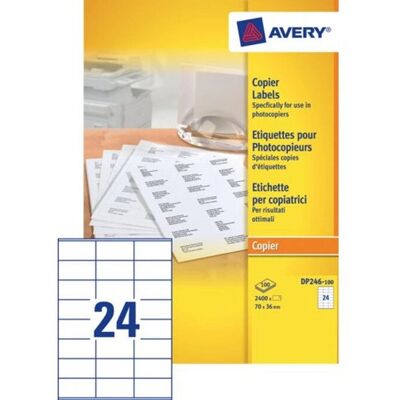 Samolepící Bílá Etiketa Avery DP246-100 - Štítek Samolepící Bílá Etiketa Avery DP246-100 - Štítek